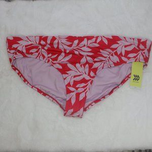 All in Motion Red & Pink Tropical Bikini Bottoms